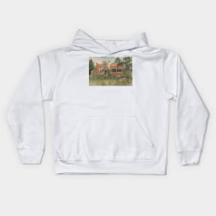 The Cottage. From A Home by Carl Larsson Kids Hoodie